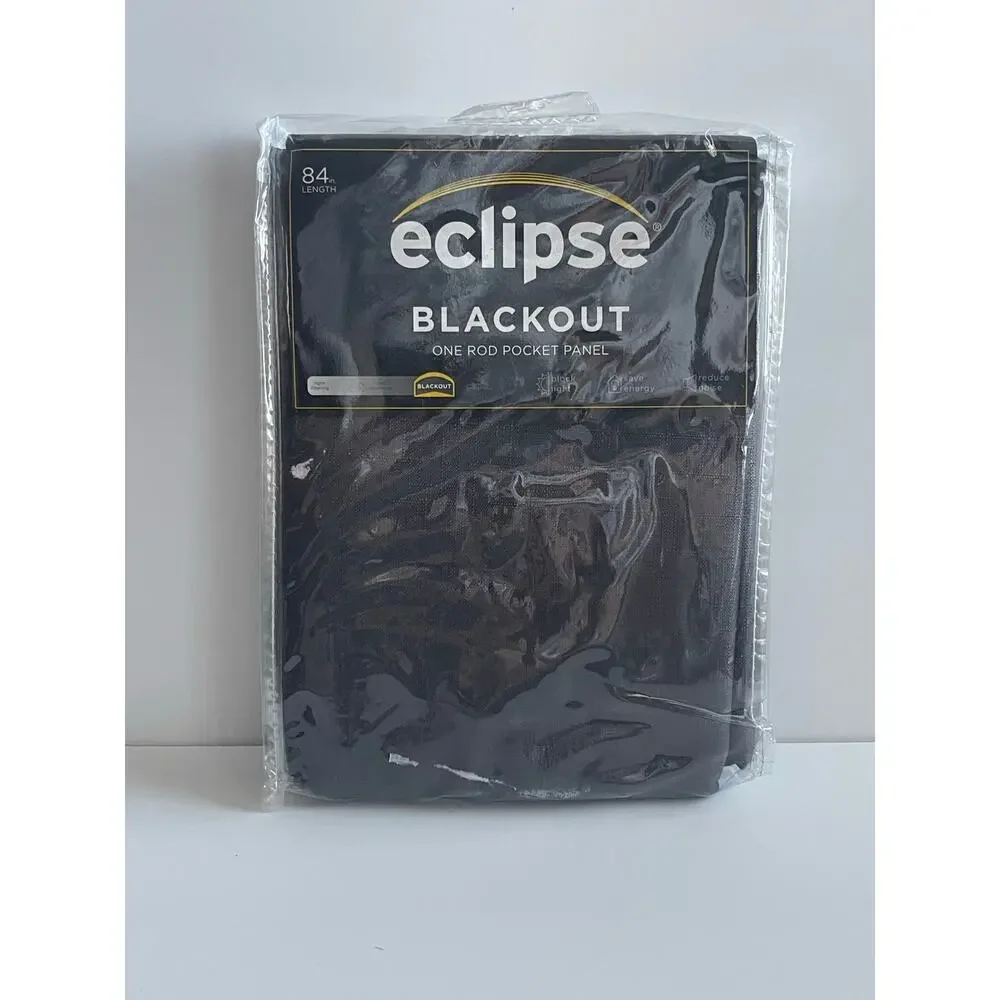 Eclipse Blackout Rod Pocket Window Curtain for Bedroom (1 Panel), 42 x 84